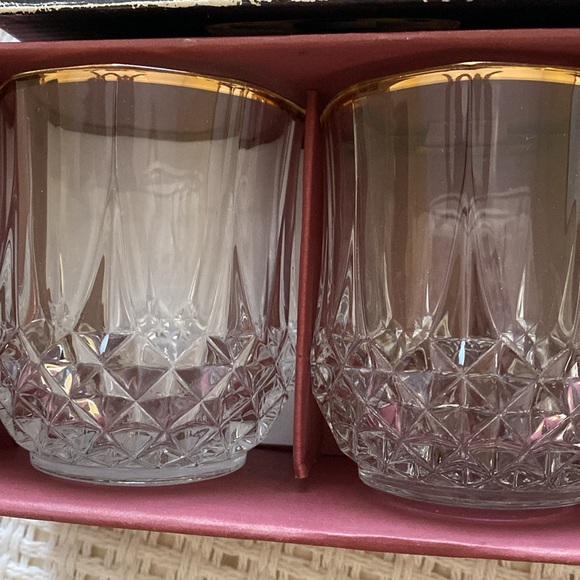 Longchamp Gold Crystal Tumblers - Set of 4 - Picture 2 of 3
